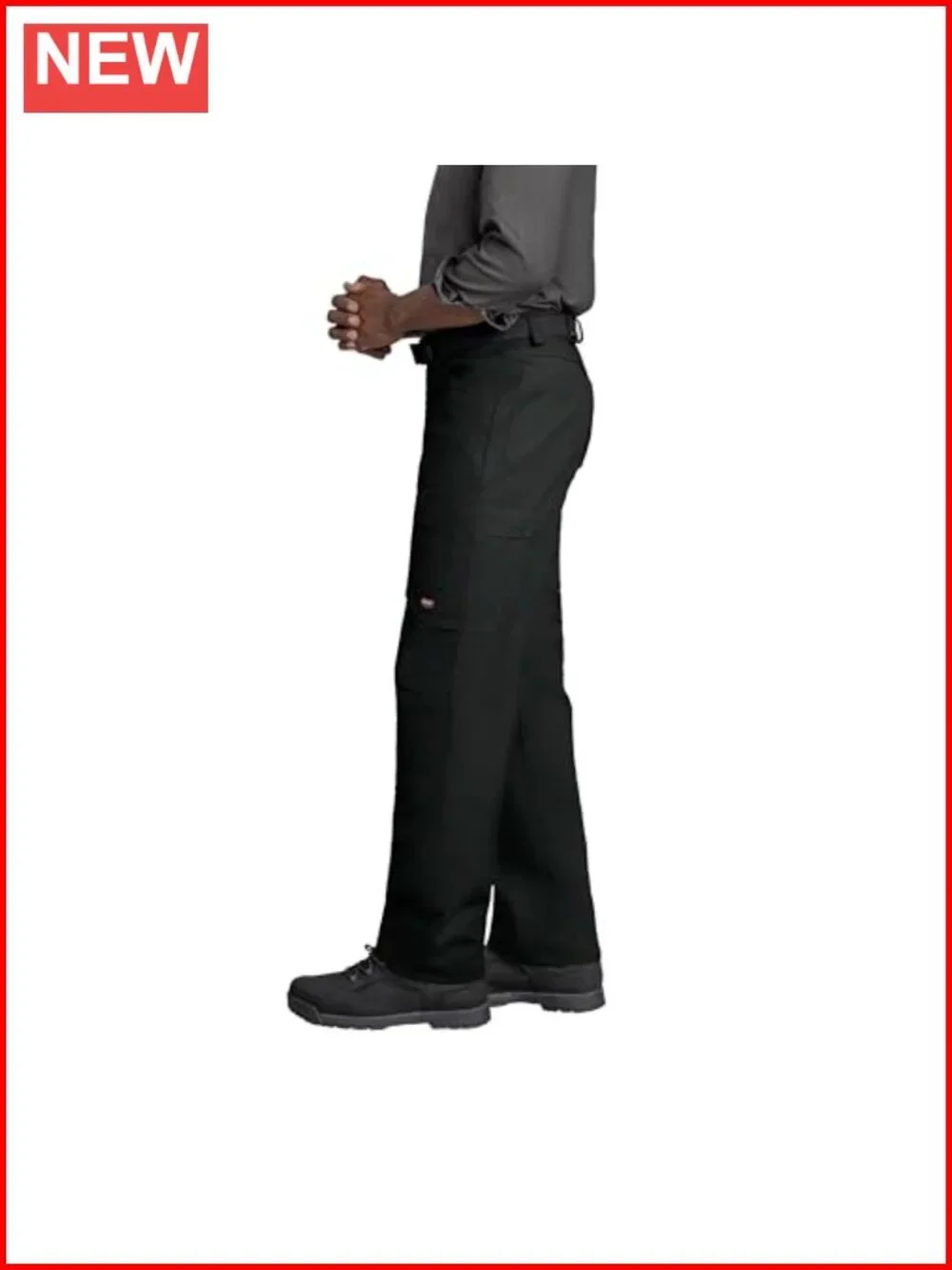 Men's Performance Shop Pants - Double Knee Work Pants with Concealed Zippers,